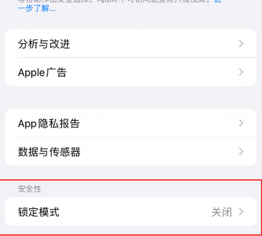 平阳苹果15服务网点分享iPhone15中的“锁定模式”有什么作用