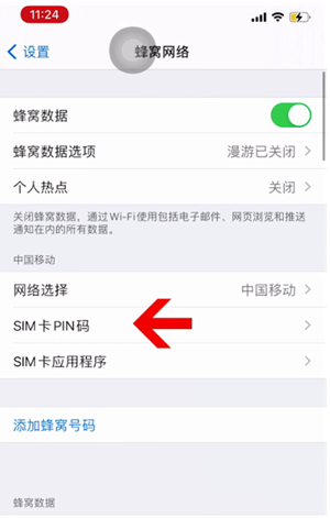 平阳苹果14维修网分享如何给iPhone14的SIM卡设置密码 