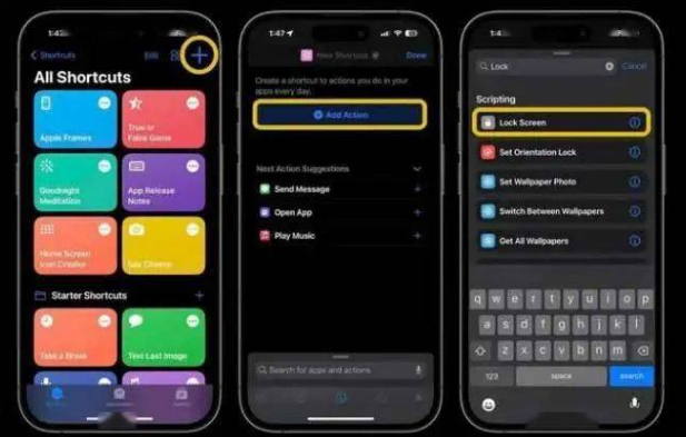 平阳苹果14锁屏维修店分享iPhone14升级iOS16.4后如何创建锁屏快捷方式 