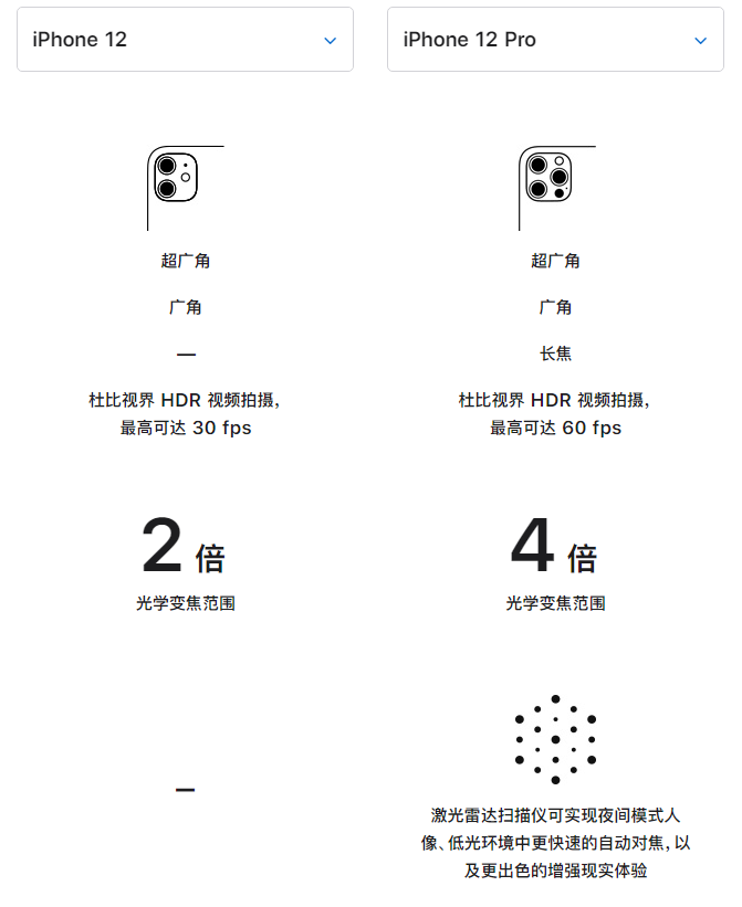 平阳苹果手机维修分享苹果 iPhone 12 与 iPhone 12 Pro 选哪款 